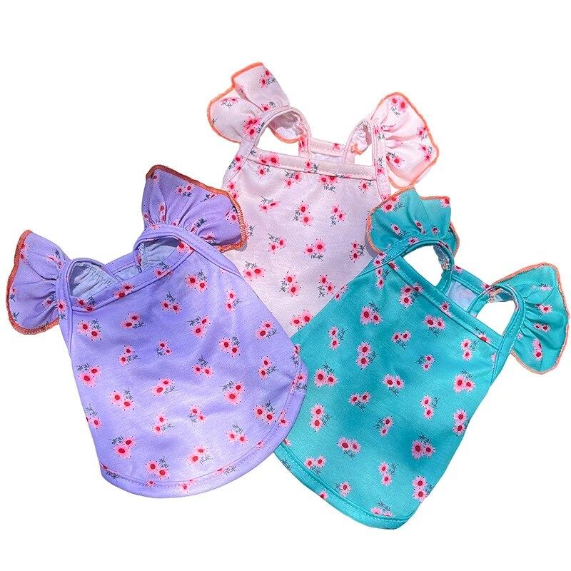 Breathable Dog Clothes for Small Dogs Chihuahua Vest Summer Pet Dog T-Shirts Shih Tzu Dress Puppy Cat Teddy Yorkie Pug Clothing