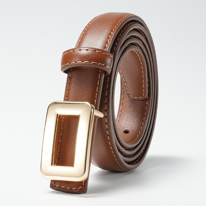 Women's Belt New Trousers Dress Decoration for Women Smooth Buckle Fashionable Skirt Belt for Women Versatile Thin Belt for Women