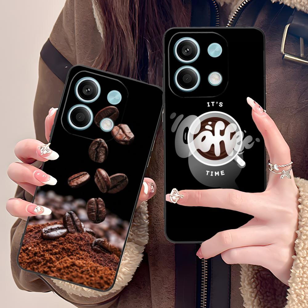 Kaffeebohnen Mattes TPU Handyhülle für POCO F8 F7 F6 F5 F4 F3 F2 Pro GT C75 C71 C65 C61 C40 Pro Ultra Bunte Hülle