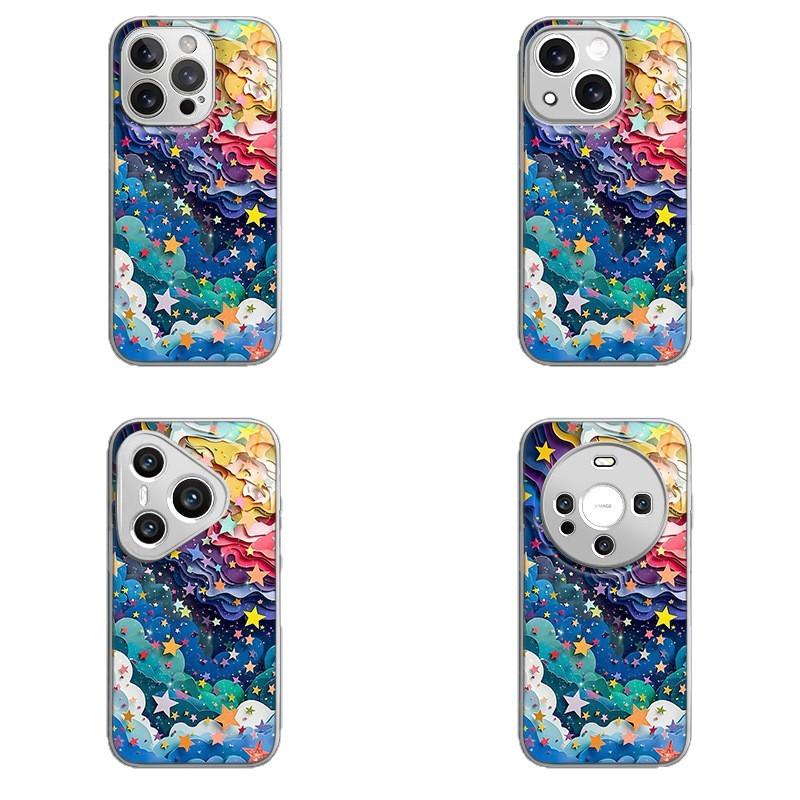For Apple 16promax New Year Women's Model for IPhone Mobile Phone Case 15 Starry Sky Stars 14pm Hydrogel Shell