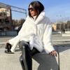 2024 Fashion Imitation Rabbit Fur Lapel Fur Outwear Thickened Heattech with Belt Fur Warm Coat Female Coat