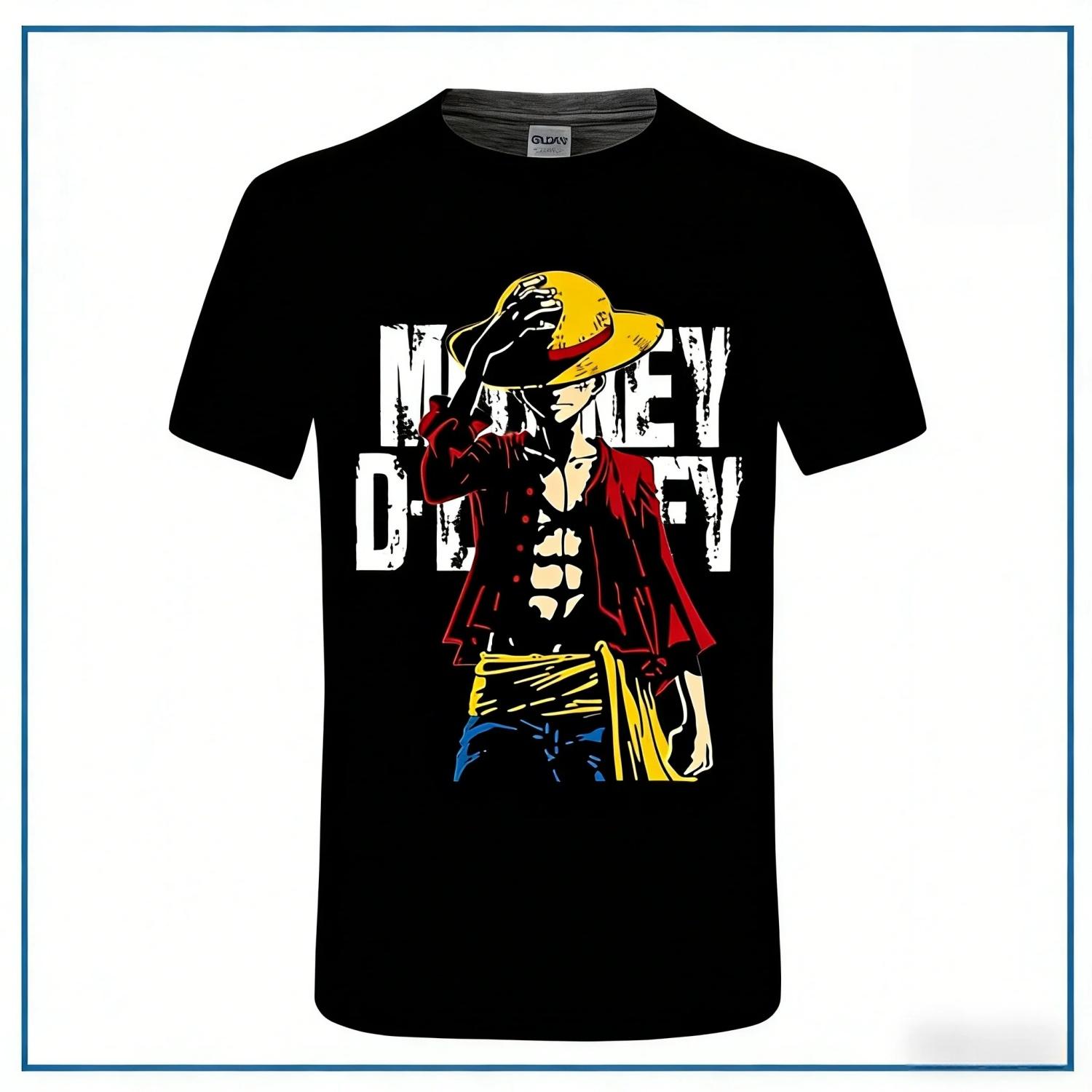 

2026 New One Piece Men s and Women s Summer Short Sleeves T-shirt Shanks Japanese Anime Niche Tee Boy s Parent-child Outfits S