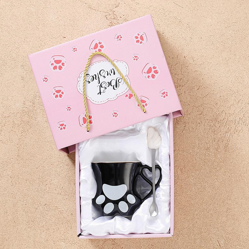 High-Value Cat'S Claw Mug, Girl'S Ceramic Cup, Cute Gift Box, Girlfriend Couple Gift, Wedding Gift
