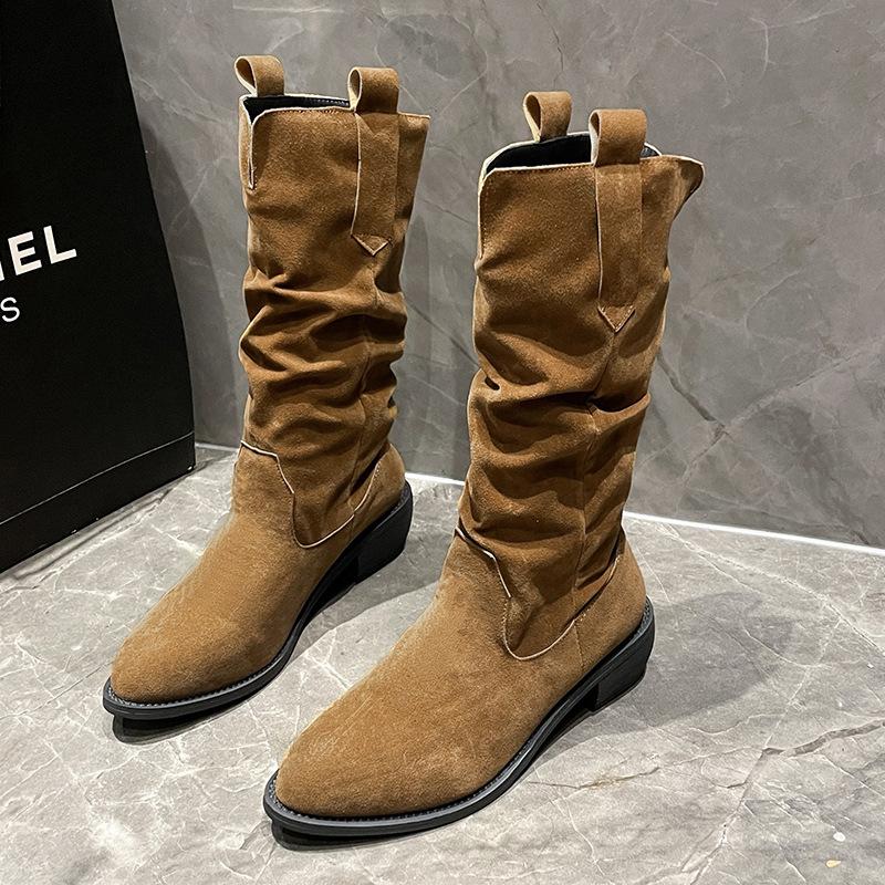 

Ботинки Мартин средней высоты для женской осени и зимы, новые, большого размера, на толстом каблуке, с мягкой подошвой, легкие и удобные ботинки Мартин для женщин 42 имбирный