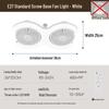 E27 Screw Base Double Row LED Ceiling Fan Light for Bedroom/Dining Room - Silent, Powerful Wind
