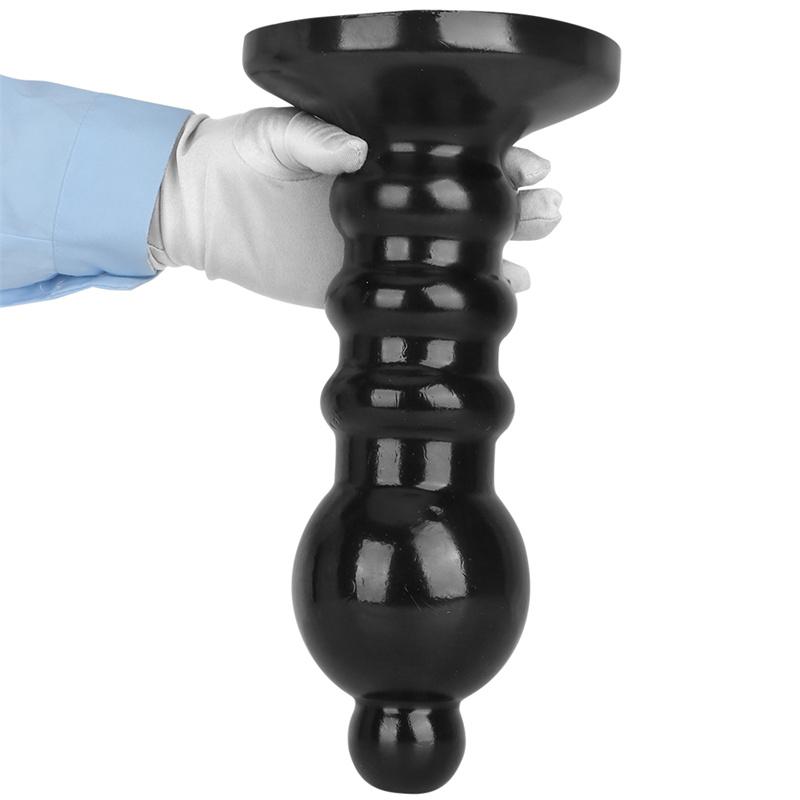 Black Pull Beads 9.5cm Giant Big Head Dildo Anal Plug Fisting Adult Products
