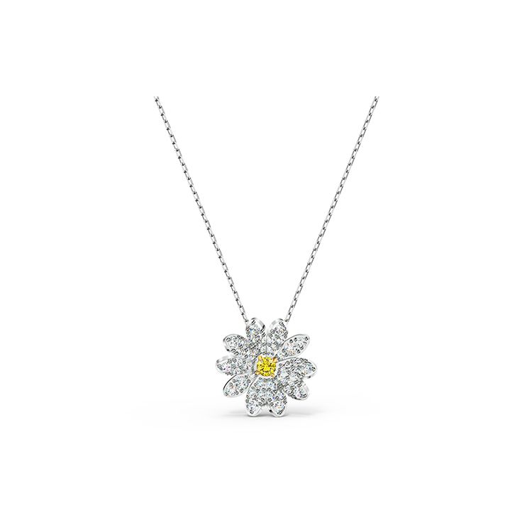 Swarovski Eternal Flower Crystal Necklace Women necklace Yellow 5512662 Box (Random Color)