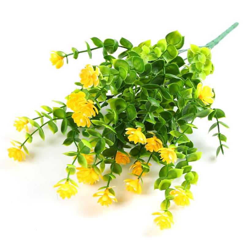 

7 головок эвкалипта розового лотоса украшение для дома пластиковый искусственный цветок