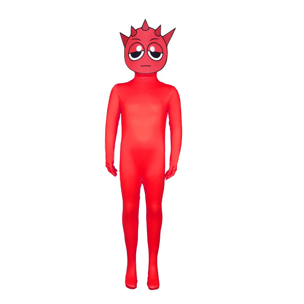 Non-Toxic Sprunki Adult Kids Cosplay Costume Monster Horror Game Jumpsuit Carnival Party Role Play Child Children Costume Gift