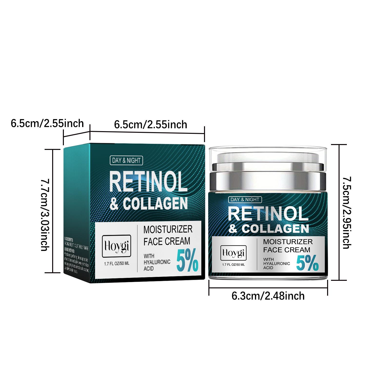 

Крем для лица с коллагеном, содержащий ретинол и гиалуроновую кислоту, дневной и ночной антивозрастной увлажняющий крем для лица 50ml