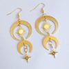 Jun'an Bohemian Sun and Moon Star Earrings Collection