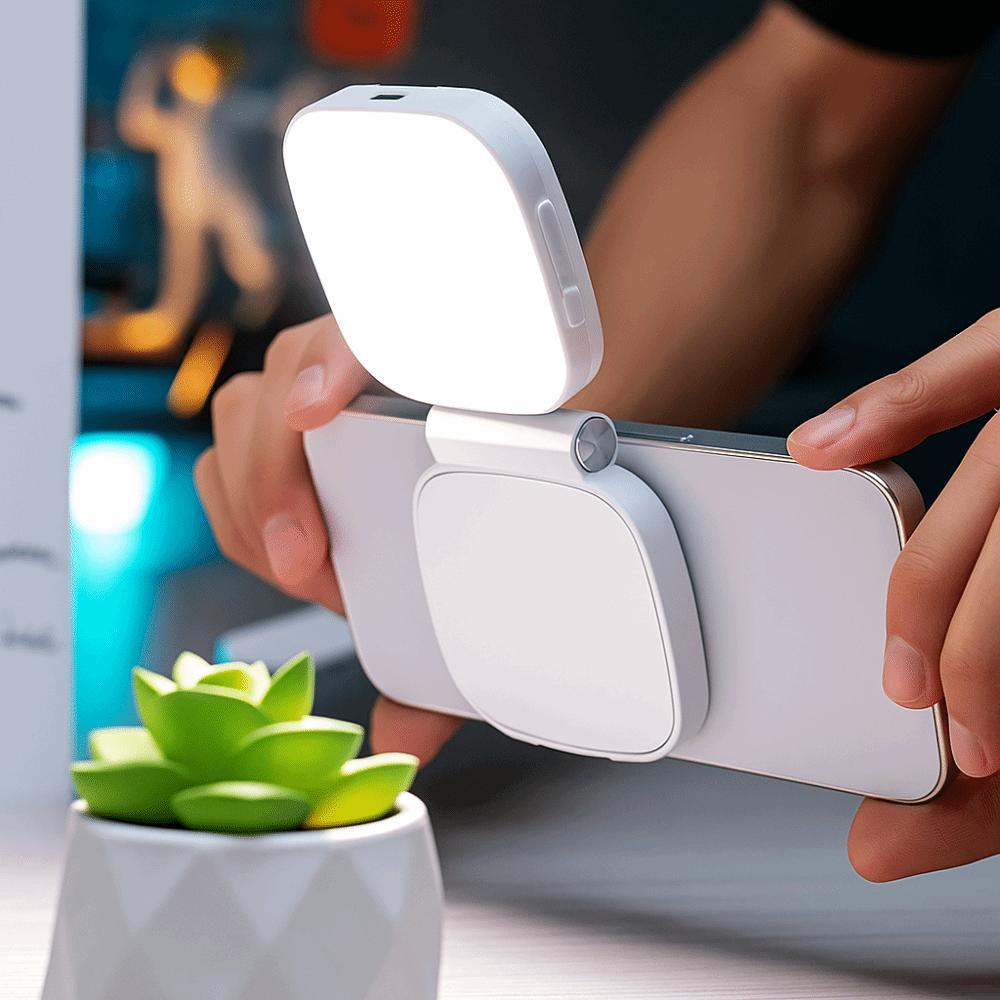 3 Color Magnetic Phone Selfie Light Folding LED Phone Fill Light  Makeup Photography