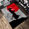 1Pc Samurai Print Rug - home decoration Carpet For Living Room Bedroom Flooring Computer Chair Area Rug