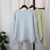 Autumn and winter new gentle wind loose knitted sweater top soft waxy retro twist sweater pullover woman