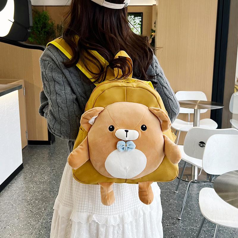 

2025 Милое Яйцо Мини Холст Мультяшная Кукла Кукла Детский Школьный Рюкзак Снижение Нагрузки Рифленый Рюкзак имбирный
