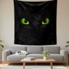 "Glowing Green Dragon Eyes On Black" Patterned Tapestry Decorative Wall Hanging, Home Bedroom Living Room Decor