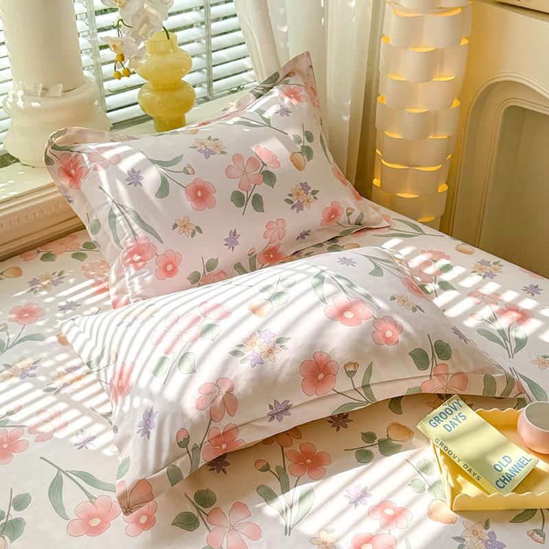 Cotton Pillowcases: Pure Cotton, Simple Style for Home, Dorms, Single & Double Rooms (Single/Pair)