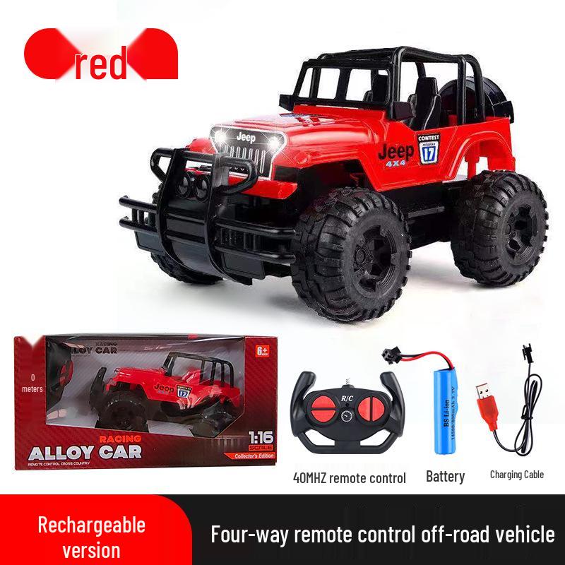 Auto giocattolo fuoristrada telecomandata per bambini Jeep