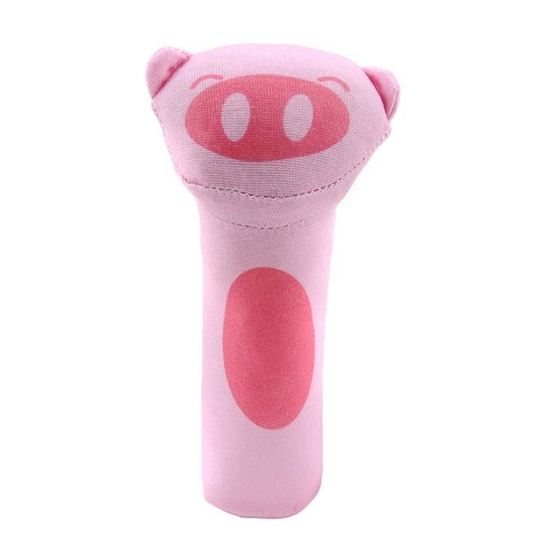 POTAN Baby Toy Cute Animal Shaped Rattles Kids Cartoon Hand Bells Ring Kid Plush Soft Educational Toys