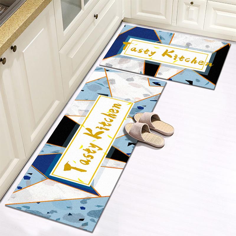 WTEMPO Kitchen Carpet Printed Carpet Thick Foot Mat Floor Mat Simple Door Mat Entrance Door Mat