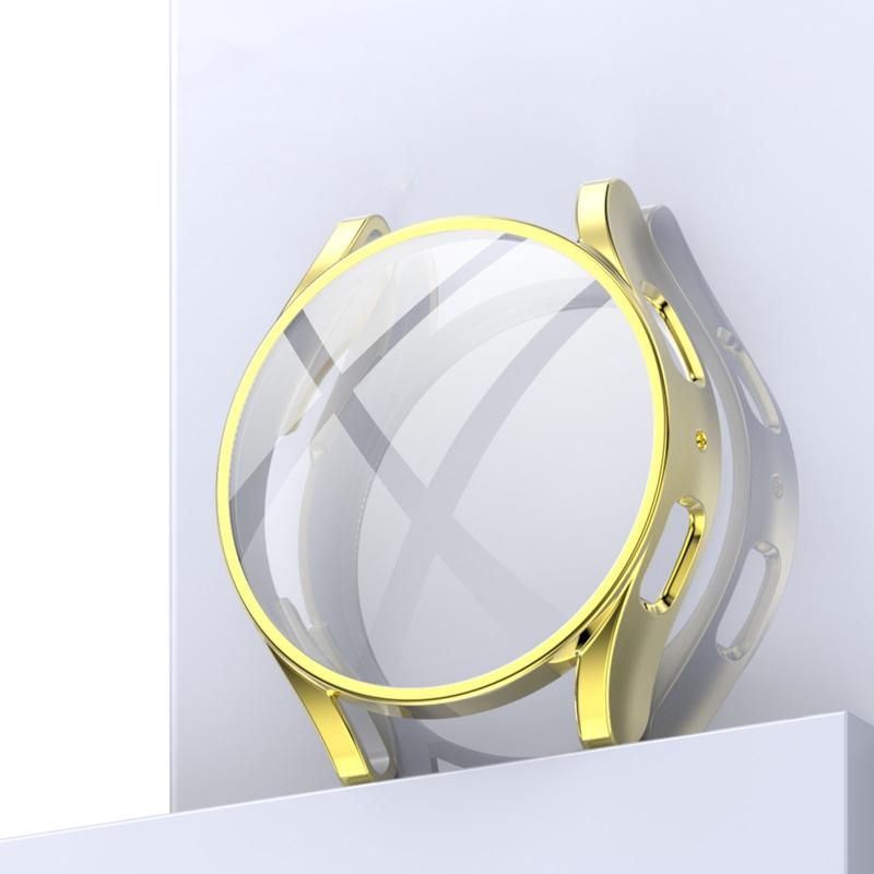 Full Coverage Tempered Glass Hard PC for Case Shockproof Watch Bumper for Shell for Watch 5 40mm for Smart Watch