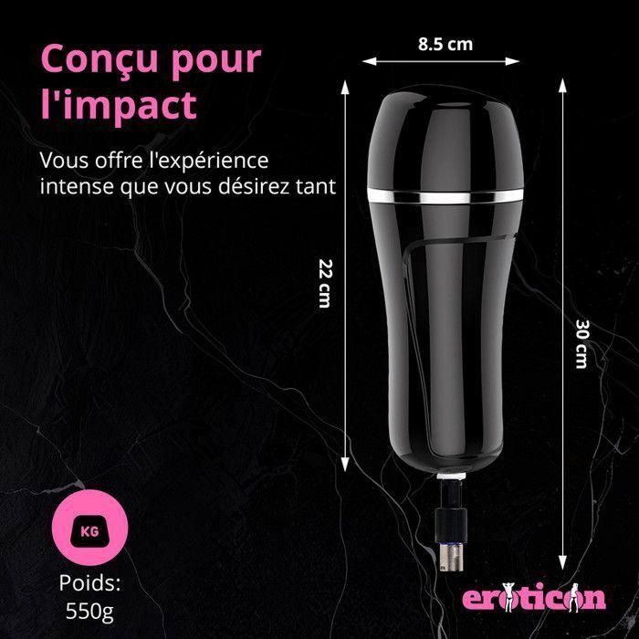 Masturbateur de poche - Eroticon - Pocket Pussy - TPE souple - Connecteur 3XLR - Sensation réaliste
