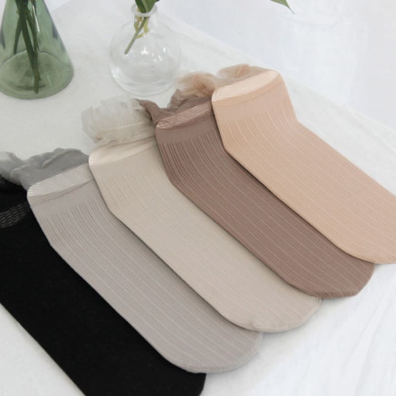 RNOT Mocha See through Lace Socks