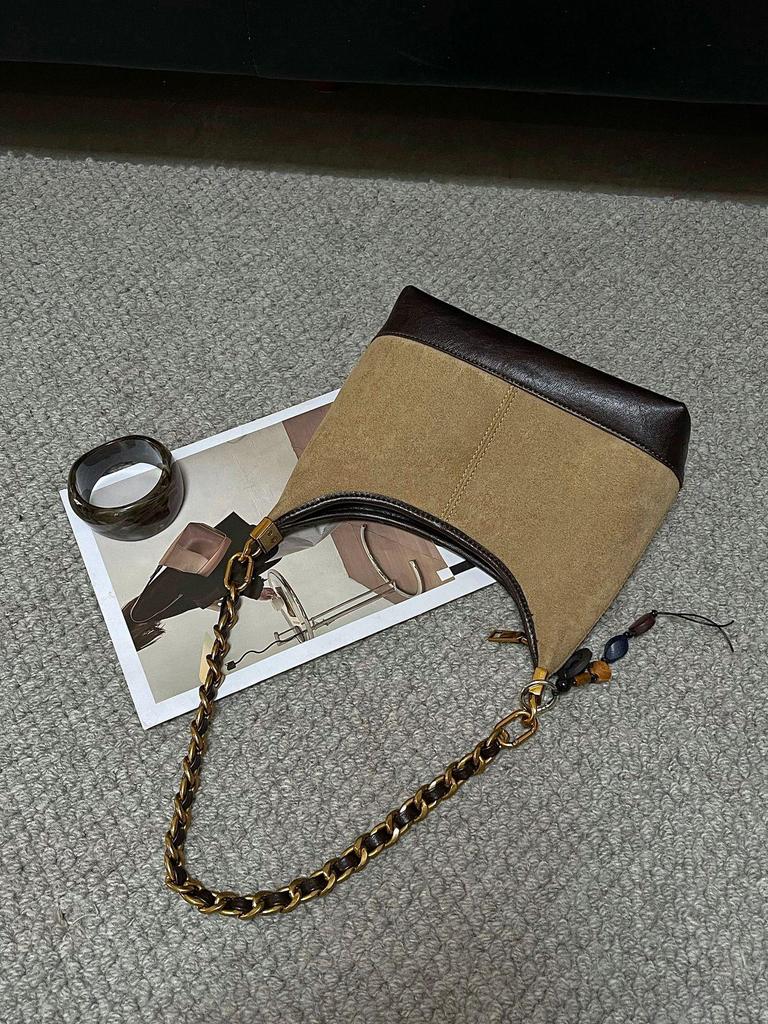 Autumn Luxury Versatile Women's Suede Chain Crossbody Handbag