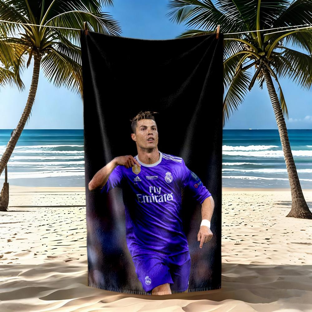 Cristiano Ronaldo Beach Towel Quickdry Soft Microfiber Comfortable Lightweight Perfect For Traveling Yoga Camping And Swimming