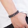Vintage Oxidized Black Bicycle Link Chain Bracelets for Men Stainless Steel Punk Motorcycle Charm Bracelets Male Pulseira