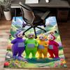 Custom Teletubbies Mat Personalized Name, Polyester Washable Indoor Entryway Rug, Gift for Christmas, Easter, Thanksgiving Day