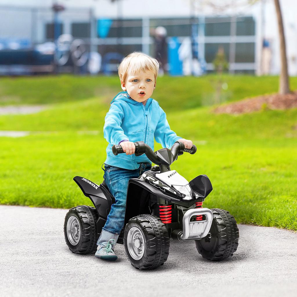 Electric Quad, Kids Quad, 2.8 Km/h, LED Headlight, for 1.5-3 Years, Black, 65.5 X 38.5 X 43.5cm