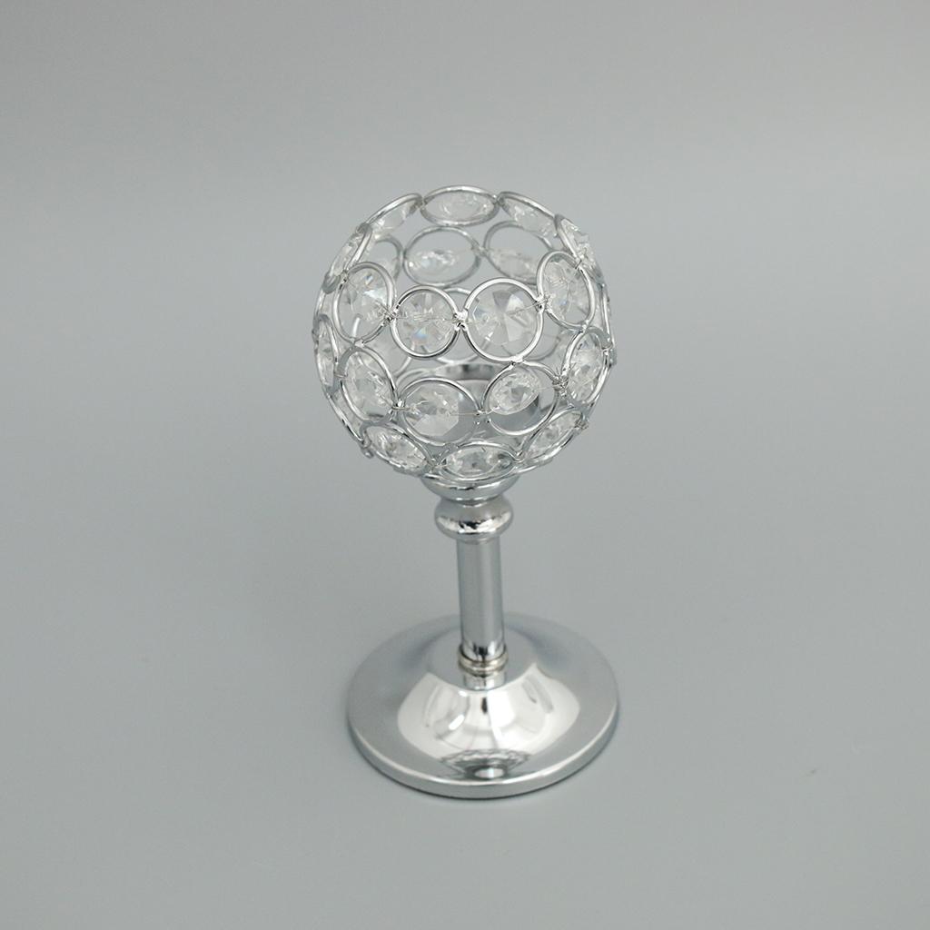 Lång Stand Mosaikglas Ljusstake Kristall Ljusstake Centerpiece för Festbord Bröllopsdekoration