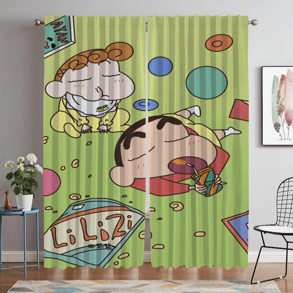 Anti-mosquito Curtains for Camera Crayon Tulle for Bedroom Modern Living Room Curtains 2 Pieces Blackout Curtain Shades Kitchen