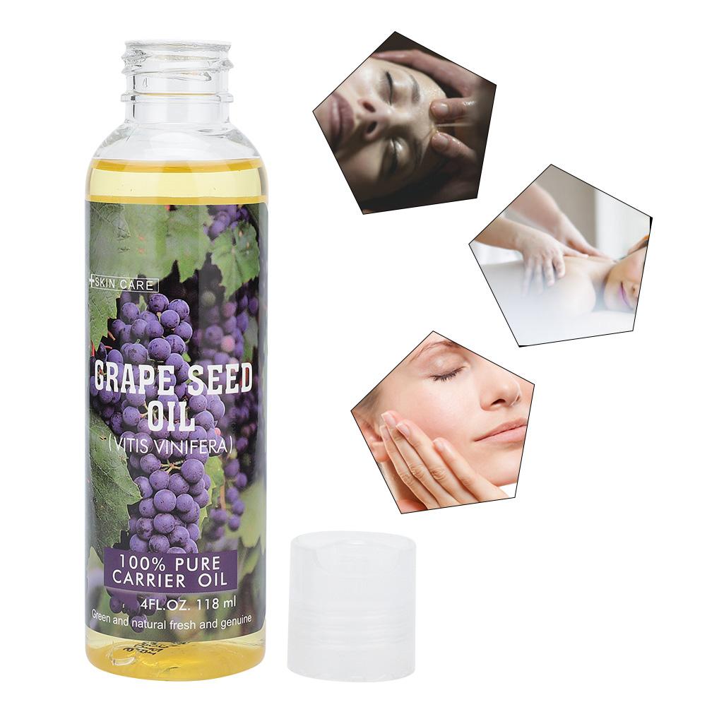 118ml Pure Natural Grape Seed Carrier Oil Moisturizing Body Hair Care Oil