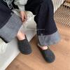 ~ Korean version of fashion bag head towing woolen material, inner height increase, comfortable external wear relief, new soft-soled women's slippers
