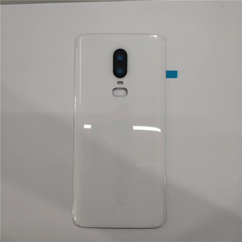 For Oneplus 6 Glass Back Cover Repair Replace Phone Battery Door With Camera Lens