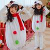 Girls Christmas Children's Costume Christmas Snowman Costume Snow Doll Snowball Baby Costume