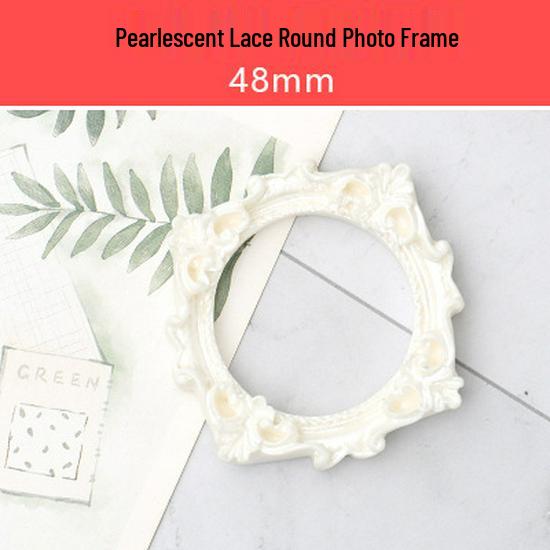 Retro Cream Glue Epoxy Resin Miniature Photo Frame DIY Dollhouse Accessories