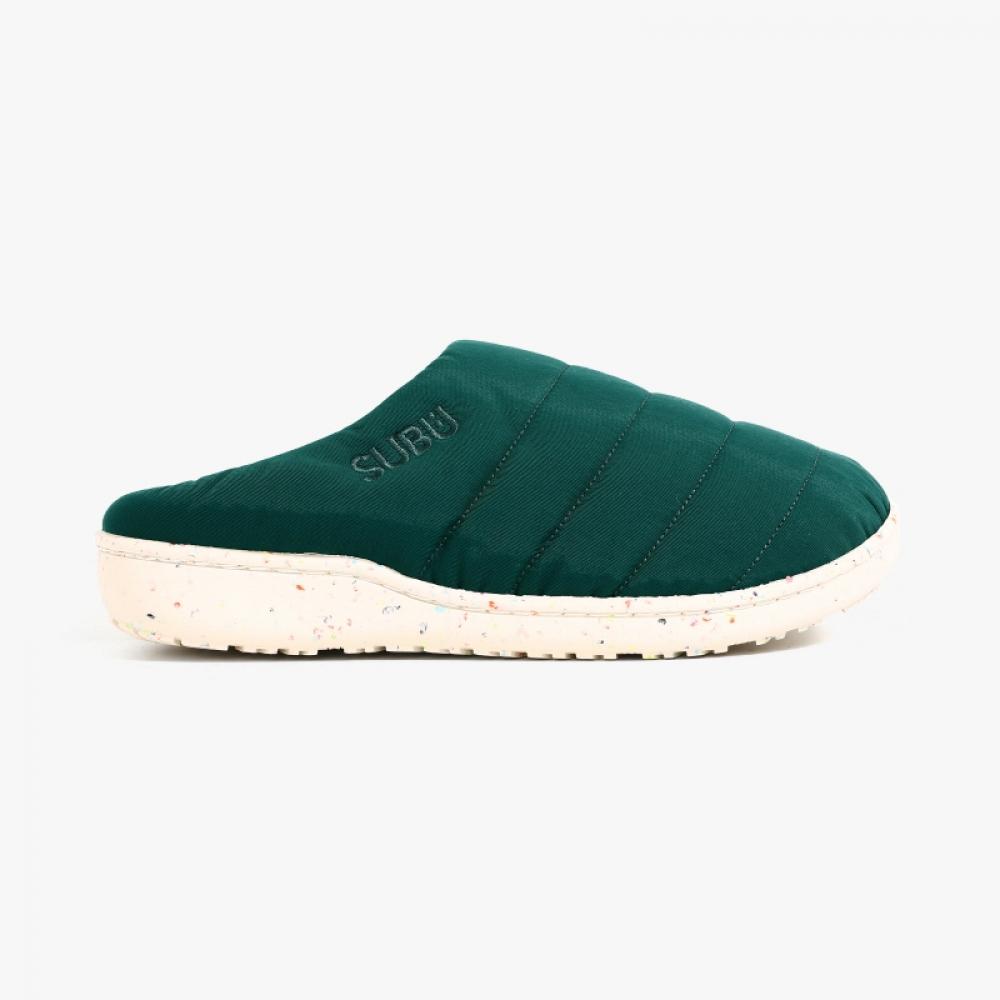 Subu Subu Re  gReen  Sr 04  Recycled Down Brushed Padded Slippers