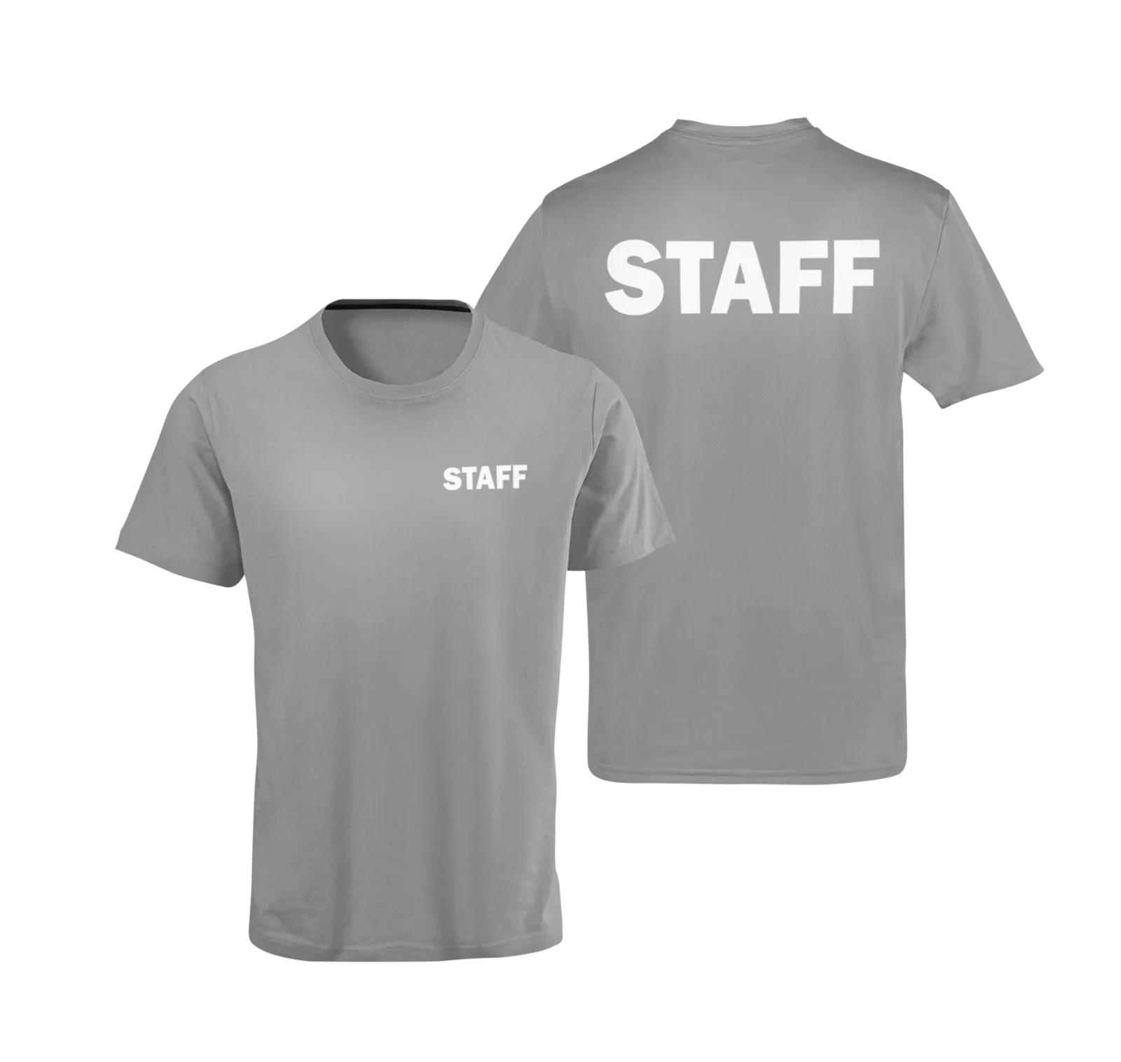 

Cheavyweight streetwear anime Simple Letter Printed Staff Uniform Summer Cotton O-Neck Short Sleeve Mens T Shirt New S-5XL S