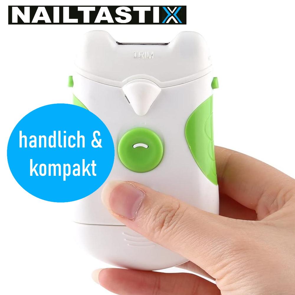 NAILTASTIX Nageltrimmer Nagelschere Nagelschneider Nagel Fräse Feile elektrisch