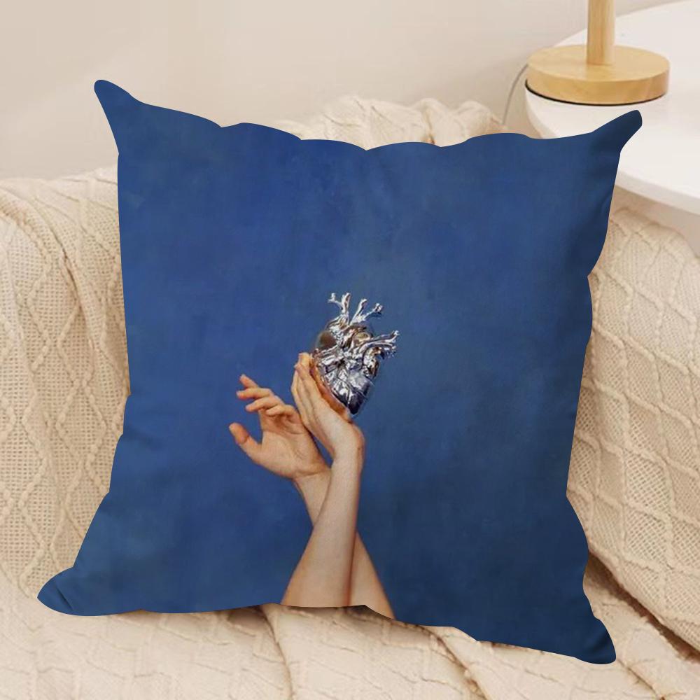 Singer A-Aurora Cushion Cover Soft Plush Double-Sided Printed Sofa Pillow Cushion Cover | Cozy All-Season Durable Decor Gift