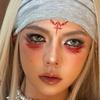 Halloween Dark Personality Hottie Red Thorn Makeup Face Sticker Tattoo Sticker