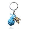 One Piece Devil Fruit Keychain & Zoro Metal Pendant Set