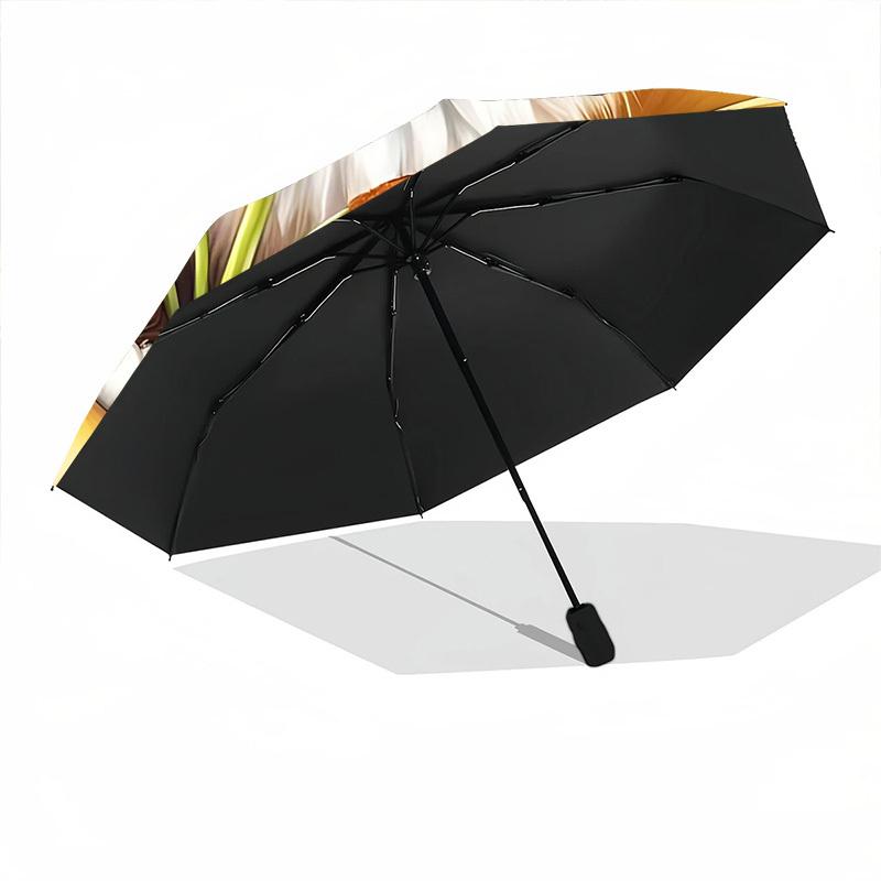 1pc Cat FlowerAutomatic Open/close Folding Umbrella, Compact Portable Travel Umbrella, Perfect Birthday/Holiday, Cute Umbrella Y051