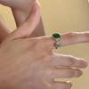 Vintage Enamel Oil Open Gold Rings Checkerboard Finger Ring  Accessories Jewelry Gift