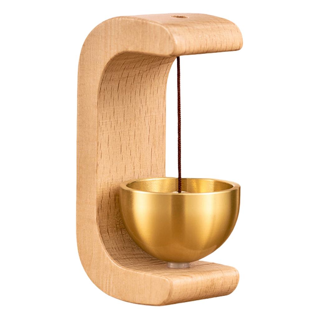 Magnetic Shopkeepers Bell Wood Doorbell Wind Chime for Refrigerator Room Porch Garden and Backyard Indoor Outdoor Decors