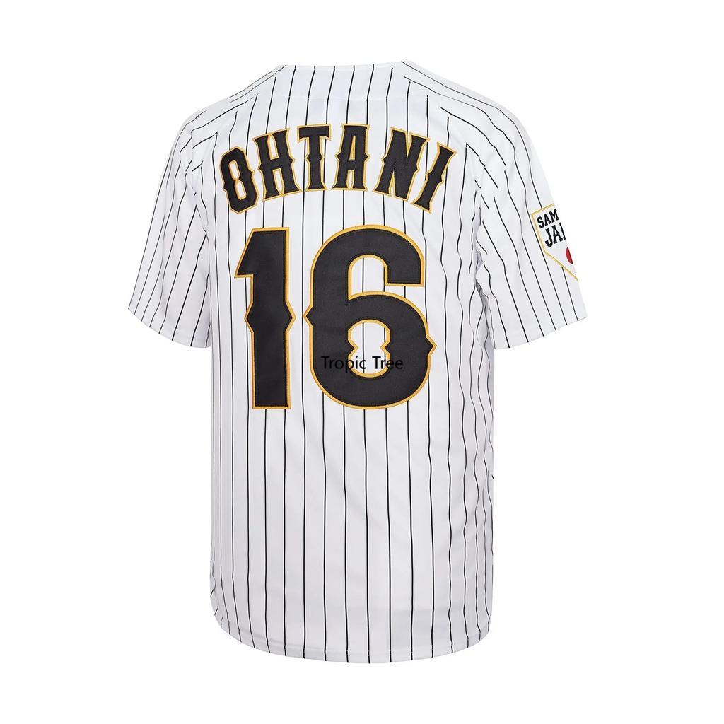 Maglia Shohei Ohtani 16 Maglie da Baseball Giappone Maniche Corte Maglietta Sportiva