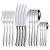 Set di posate dorate alla moda in acciaio inossidabile 18/10 Set di coltelli forchette posate Set di posate da servizio Posate Forchetta Drop Shipping
